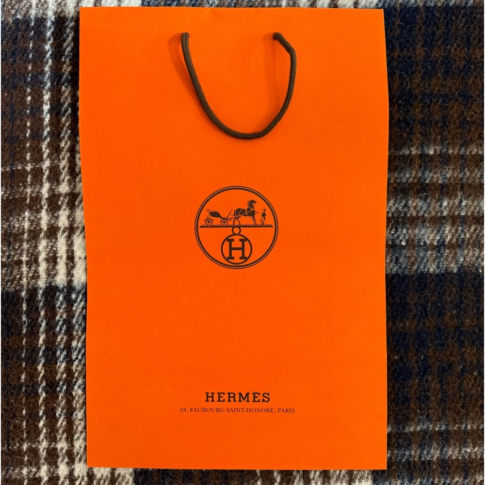 Tall Hermes paper bag